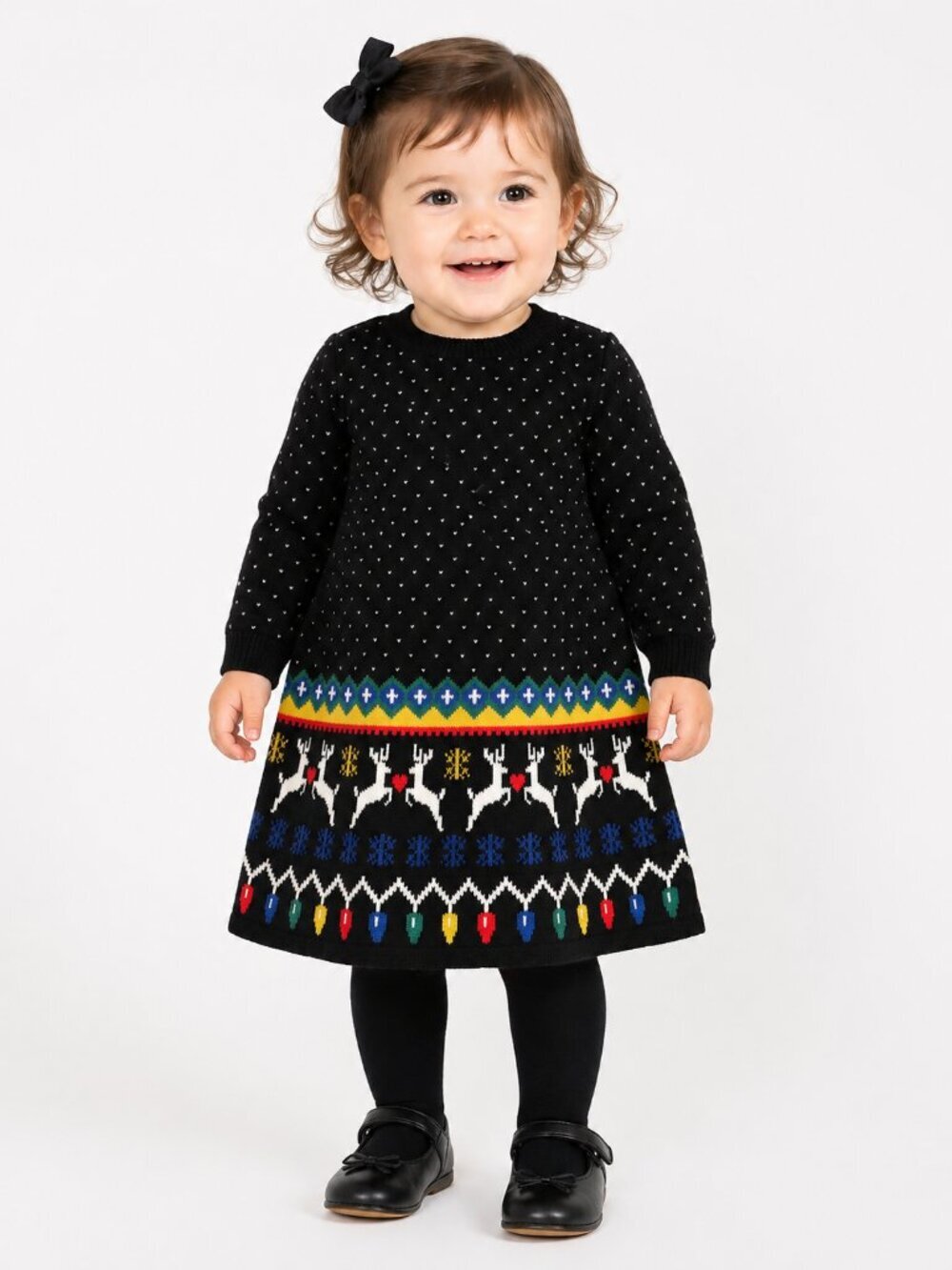 HANNA ANDERSSON Baby Heritage Very Merry Cotton Sweater Dress 18-24 Mos